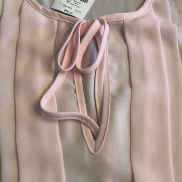 JCrew Blush pink tank with key hole and tie - Picture 4 of 5